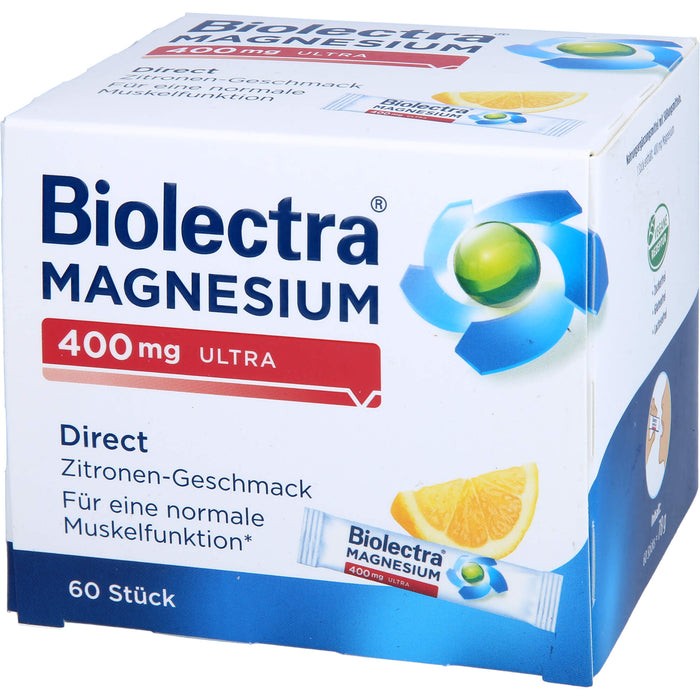 Biolectra  MAGNESIUM 400 mg ultra Direct Zitrone, 60 St. Beutel