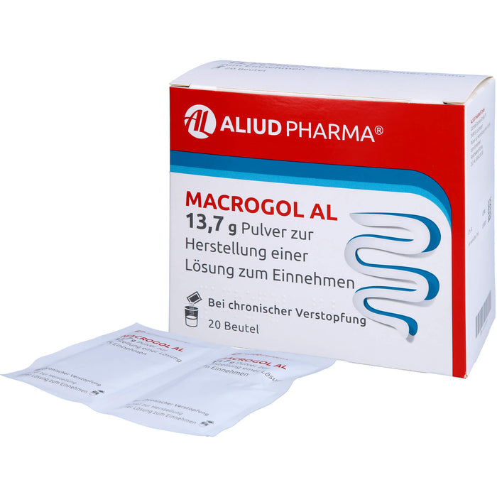 Macrogol AL Pulver bei chronischer Verstopfung mit Zitronenaroma, 20 pc Poudre