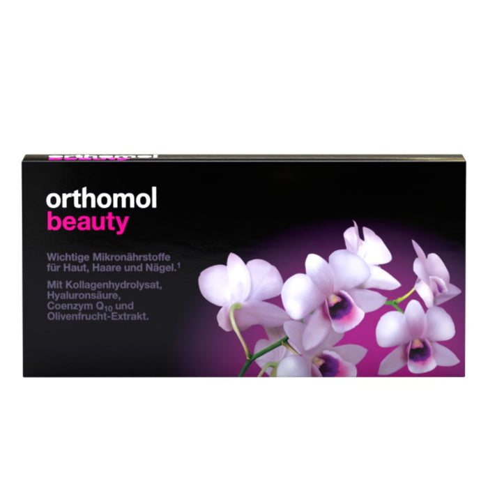 Orthomol Beauty für Frauen - Mikronährstoffe für Haut, Haare und Nägel - mit Hyaluronsäure, Kollagen und Coenzym Q10, 7 ml Tagesportionen