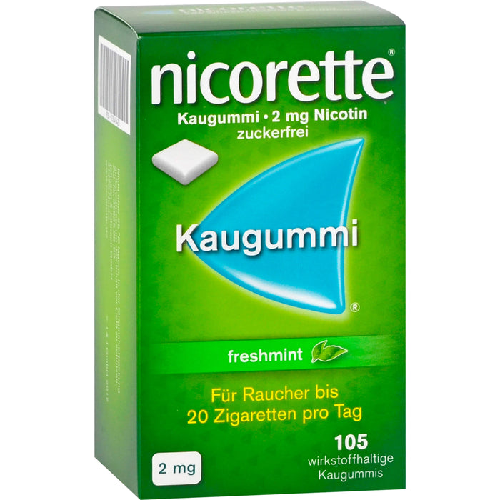 Nicorette Kaugummi 2 mg freshmint Eurim, 105 St KGU