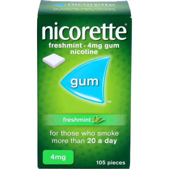 Nicorette Kaugummi 4 mg freshmint Eurim, 105 pc Gomme à mâcher