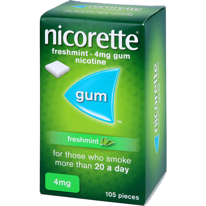 Nicorette Kaugummi 4 mg freshmint Eurim, 105 pc Gomme à mâcher