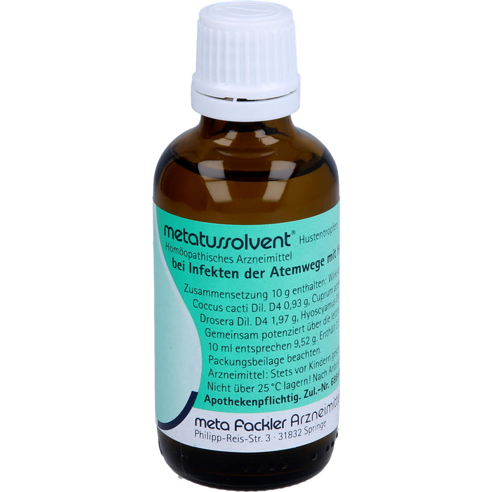 metatussolvent Hustentropfen, 50 ml Solution