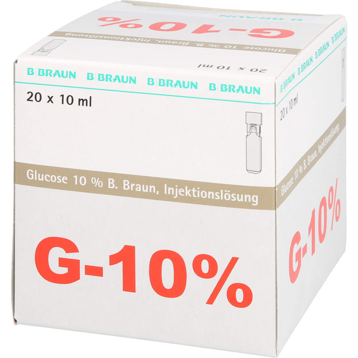 B. Braun Glucose 10 % Mini Plasco connect Injektionslösung, 20 pcs. Single dose containers