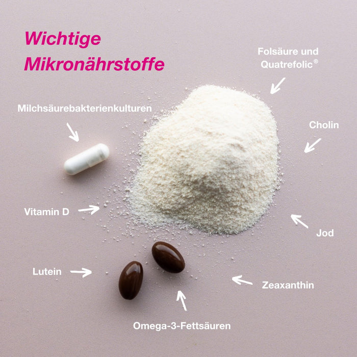 Orthomol Natal - Mikronährstoffe für Schwangerschaft und Stillzeit - mit Folsäure, weiteren Vitaminen und Zink - Granulat/Kapseln, 30 St. Tagesportionen