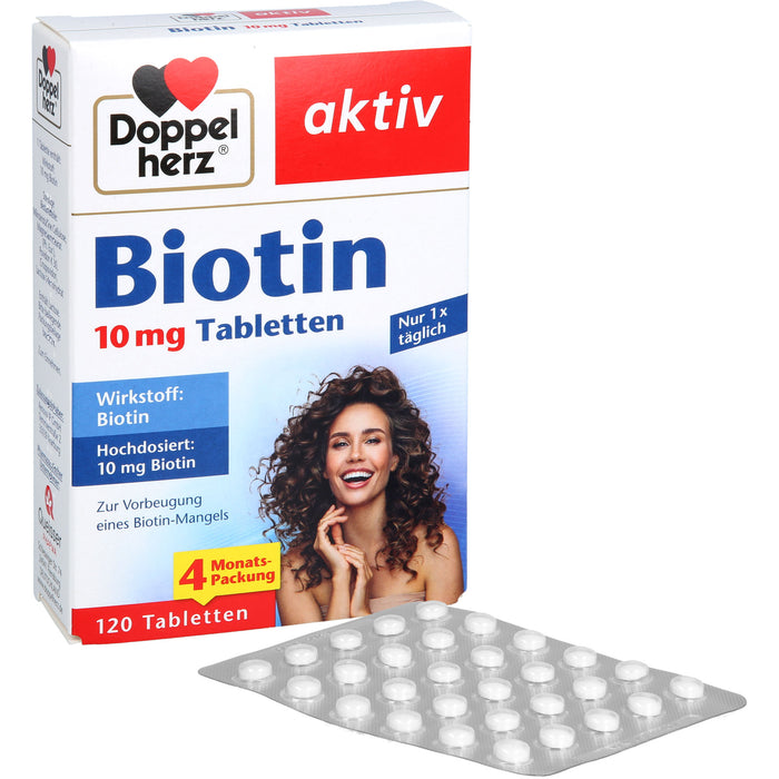Doppelherz aktiv Biotin 10 mg Tabletten, 120 pc Tablettes