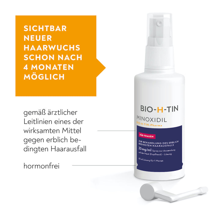 BIO-H-TIN Minoxidil Spray, 60 ml Lösung