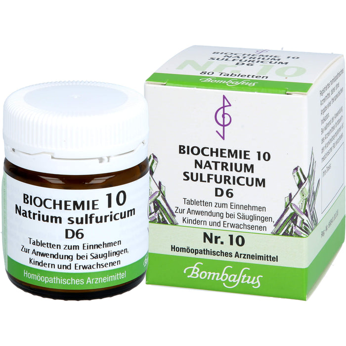 Biochemie 10 Natrium sulfuricum Bombastus D6 Tbl., 80 St TAB