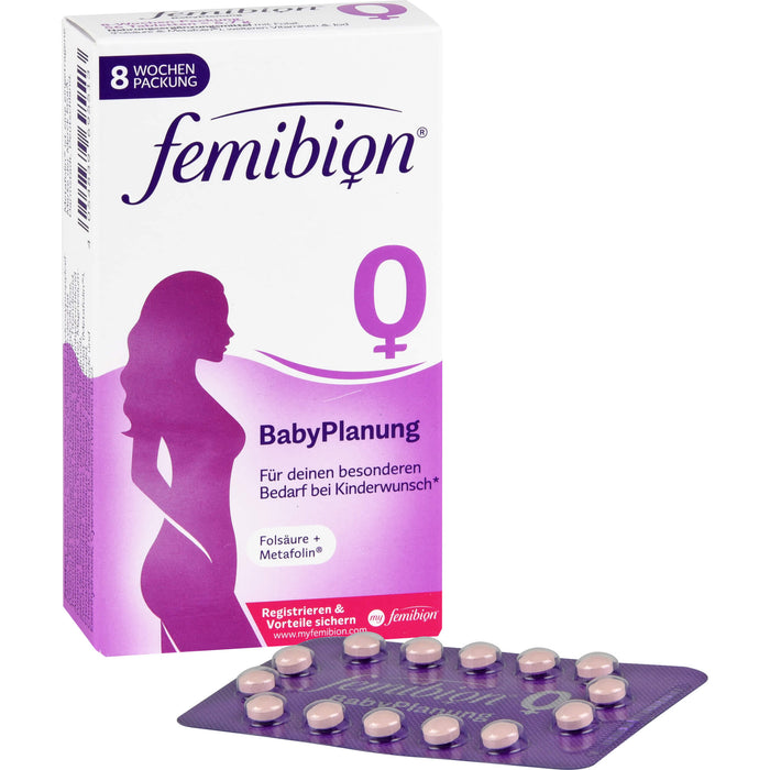 Femibion 0 Babyplanung Folsäure + Metafolin Tabletten, 56.0 St. Tabletten