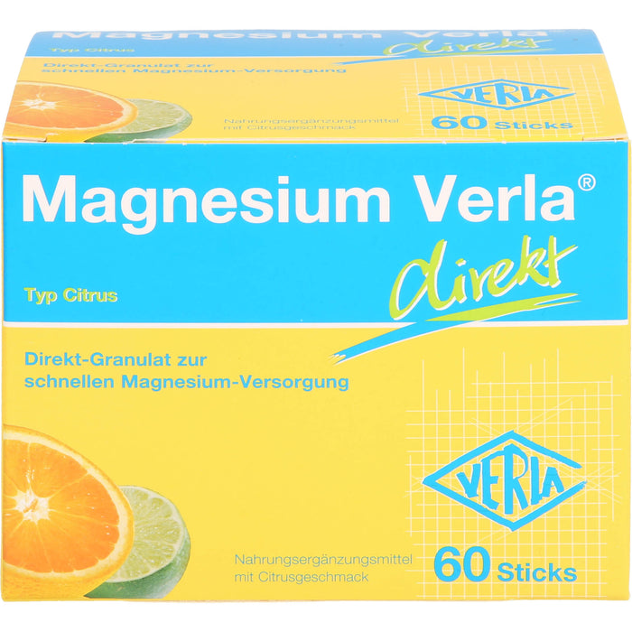 Magnesium Verla direkt Citrus Direkt-Granulat, 60 pc Sachets