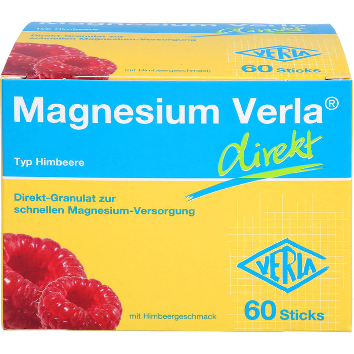 Magnesium Verla direkt, Direkt-Granulat, Himbeere, 60 pc Sachets