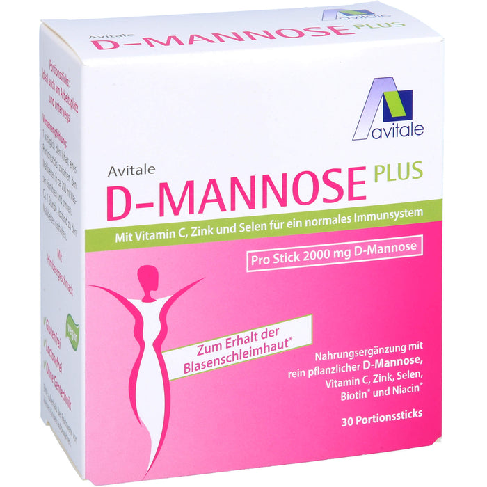 Avitale D-Mannose Plus 2000 mg Granulat zum Erhalt der Blasenschleimhaut, 30 pc Bâtonnets