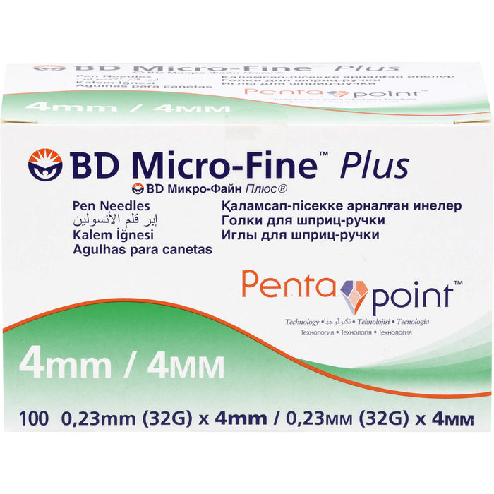 Bd Micro Fine+ Pen0.23x4mm, 100 St KAN