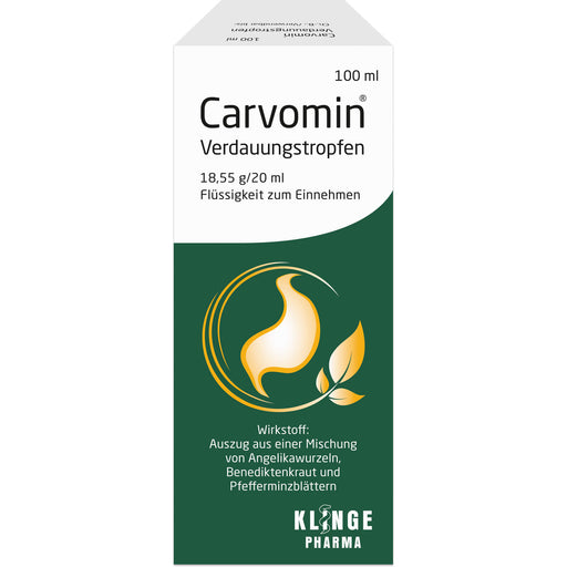 Carvomin Verdauungstropfen, 18,55 mg/20 ml, Flüssigkeit zum Einnehmen, 2X50 ml FLE