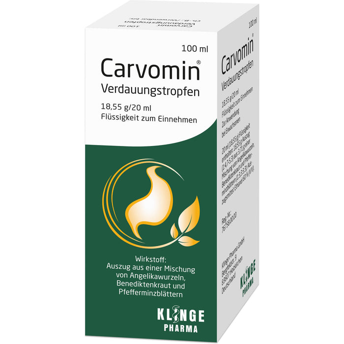 Carvomin Verdauungstropfen, 18,55 mg/20 ml, Flüssigkeit zum Einnehmen, 2X50 ml FLE