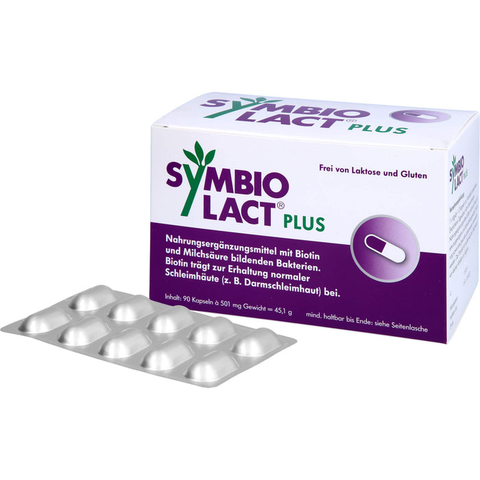 Symbio Lact Plus Kapseln zur Erhaltung normaler Schleimhäute, 90 St. Kapseln