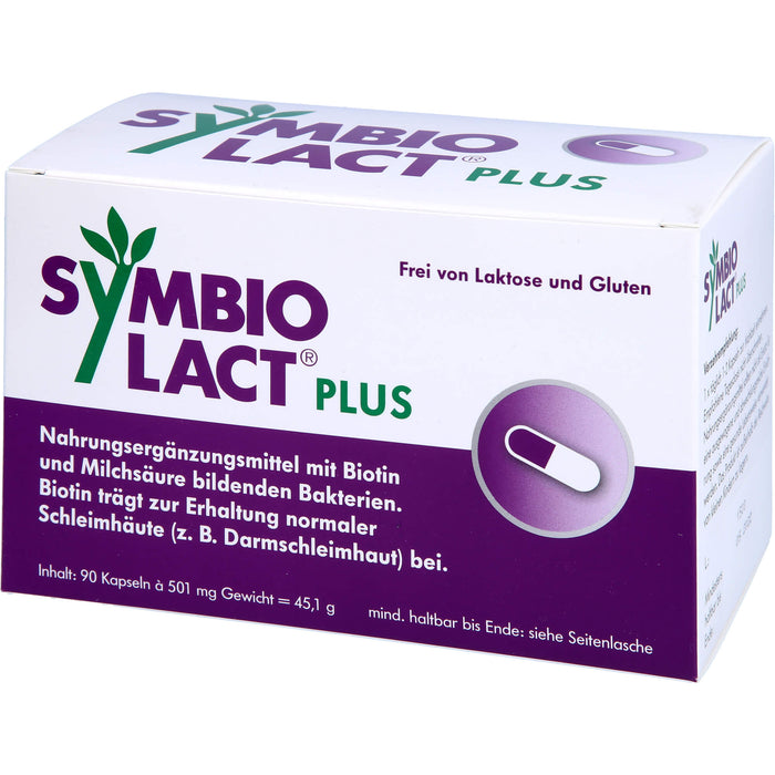 Symbio Lact Plus Kapseln zur Erhaltung normaler Schleimhäute, 90 St. Kapseln