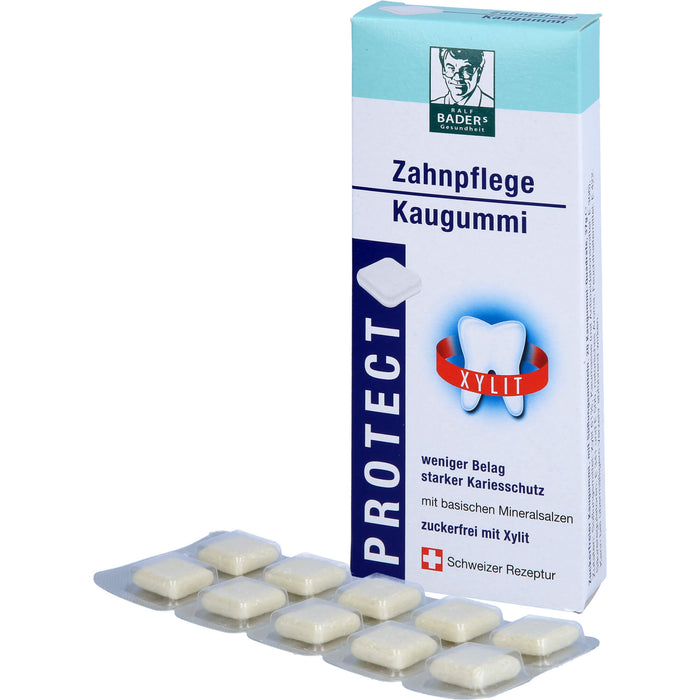 BADERs protect Zahnpflege-Kaugummi für weniger Belag und starken Kariesschutz, 20 pcs. Chewing gum