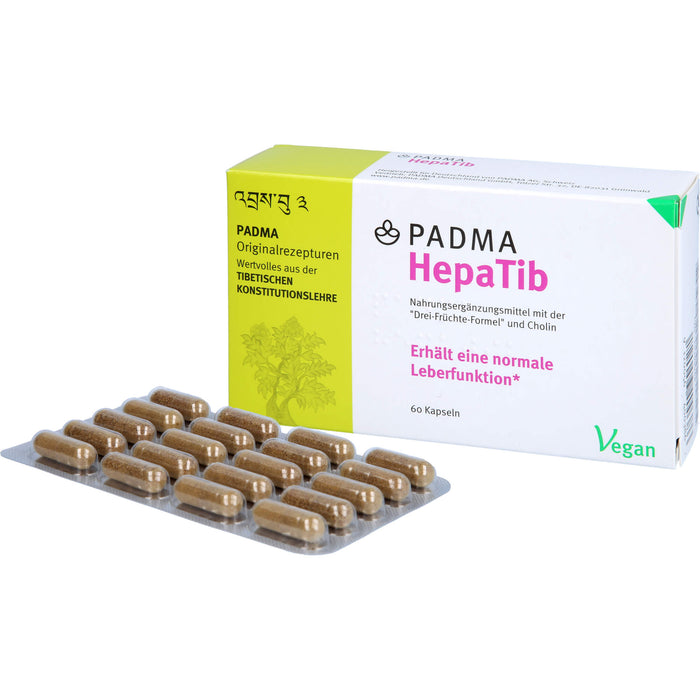 PADMA HepaTib Kapseln für eine normale Leberfunktion, 60 pc Capsules