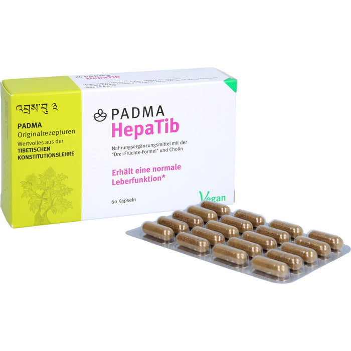 PADMA HepaTib Kapseln für eine normale Leberfunktion, 60 St. Kapseln
