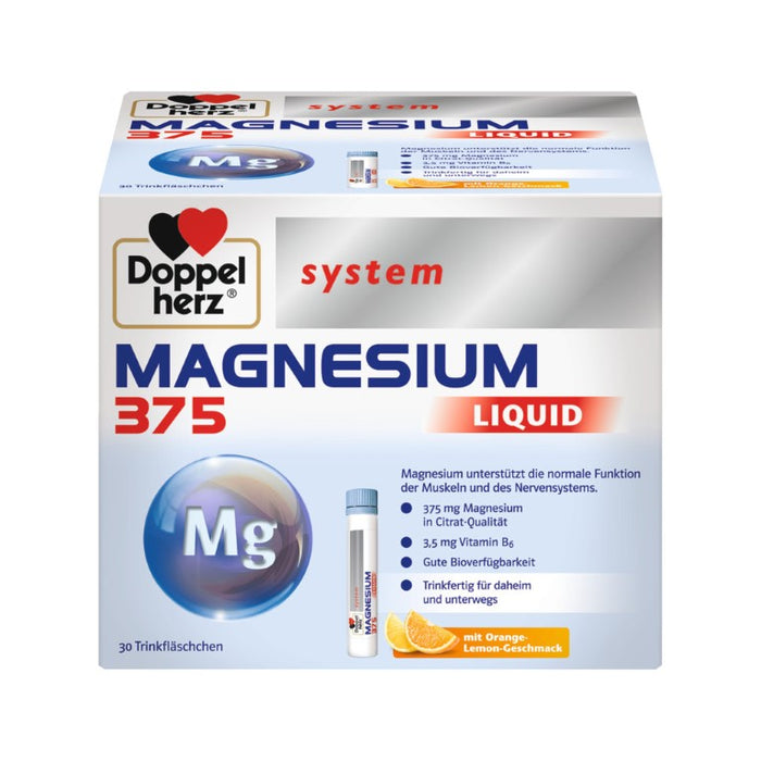 Doppelherz system Magnesium 375 Liquid Trinkfläschchen, 30 St. Flaschen