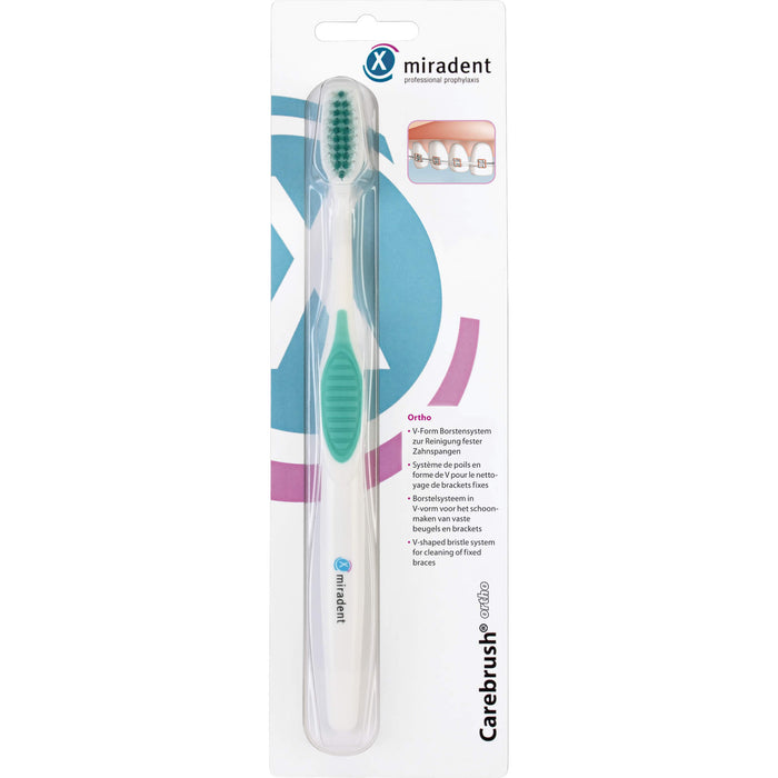 Miradent Carebrush ortho Zahnbürste für Spangenträger, 1 pcs. Toothbrush
