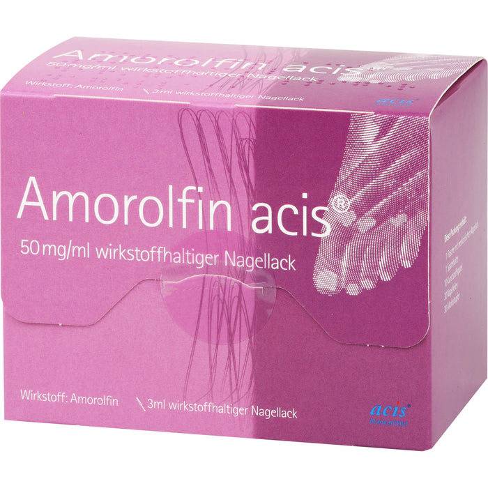 Amorolfin acis 50 mg/ml wirkstoffhaltiger Nagellack bei Nagelpilz, 3 ml Nail varnish containing active ingredients