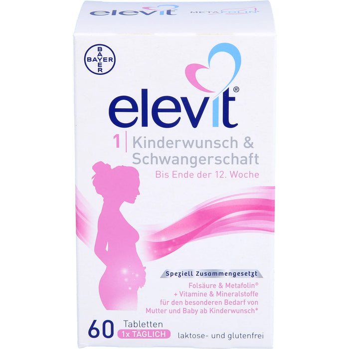 Elevit 1 Tabletten bei Kinderwunsch & Schwangerschaft, 60 St. Tabletten