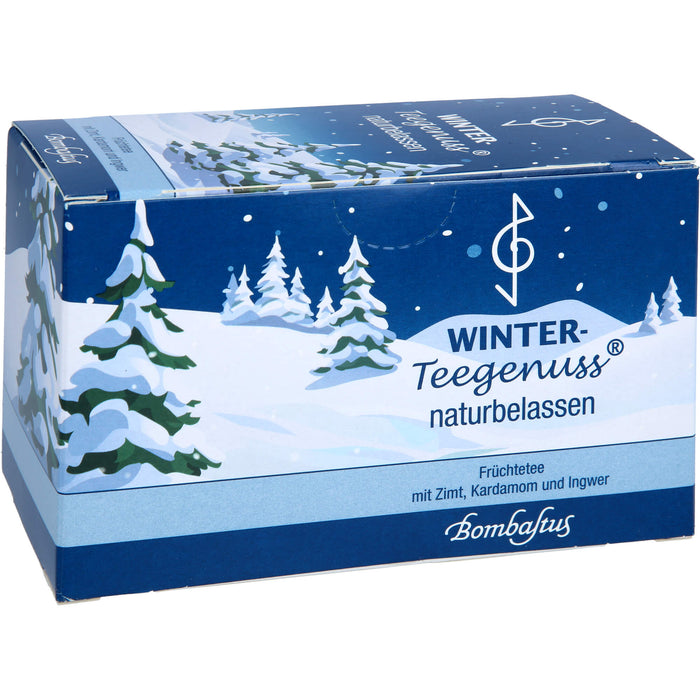 Bombastus Winter-Teegenuss naturbelassen Früchtetee mit Zimt, Kardamom und Ingwer, 20 pc Sachets