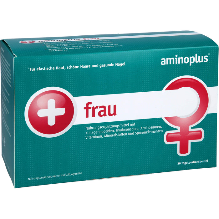 aminoplus frau Pulver für elastische Haut, schöne Haare und gesunde Nägel, 30 pcs. Sachets
