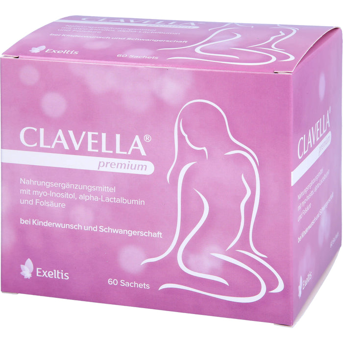 CLAVELLA premium Sachets bei Kinderwunsch und Schwangerschaft, 60 pcs. Sachets