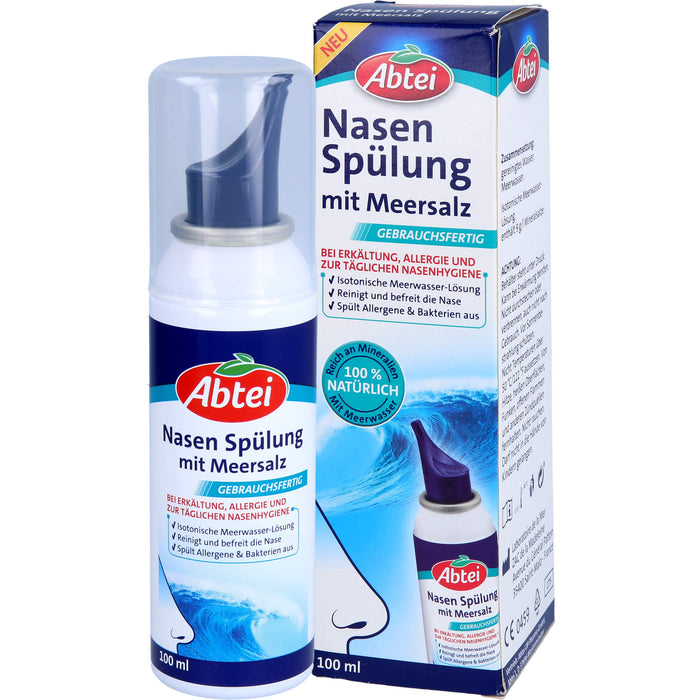Abtei Nasen Spülung mit Meersalz, 100 ml Solution