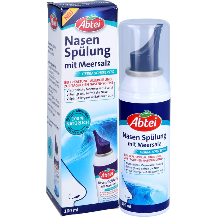 Abtei Nasen Spülung mit Meersalz, 100 ml Solution