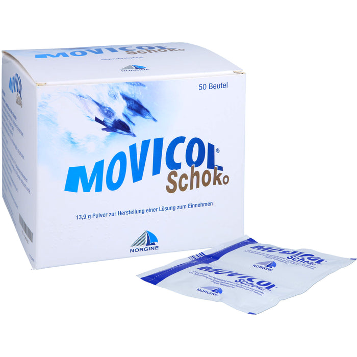 Movicol Pulver mit Schokoladenaroma gegen Verstopfung, 50 pc Sachets