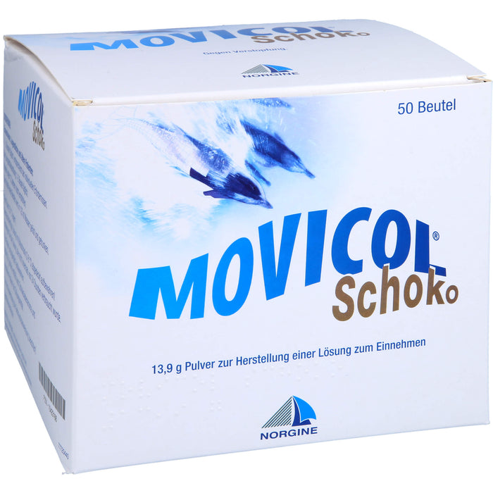 Movicol Pulver mit Schokoladenaroma gegen Verstopfung, 50 pc Sachets