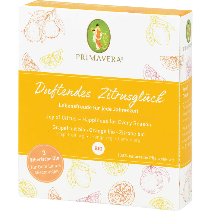PRIMAVERA Set Duftendes Zitrusglück bio Grapefruit, Orange und Zitrone, 15 ml Solution