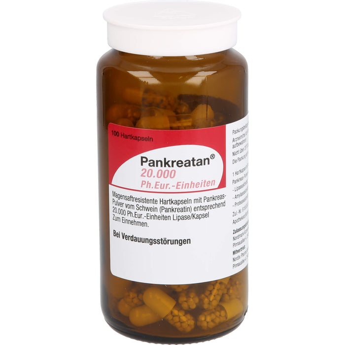 Pankreatan 20.000 Ph.Eur.-Einheiten Hartkapseln bei Verdauungsstörungen, 200 pc Capsules