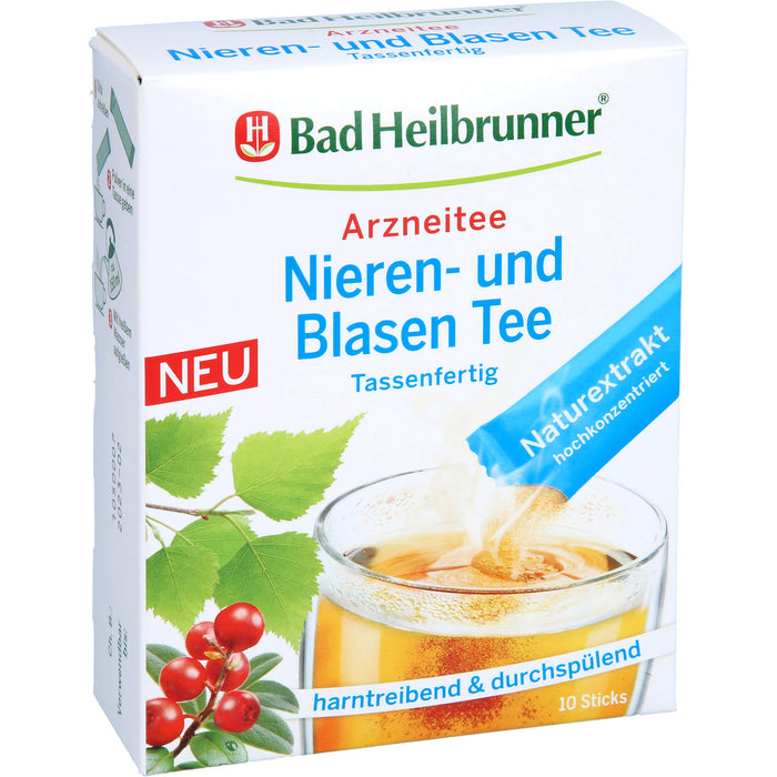 Bad Heilbrunner Nieren- und Blasen Tee tassenfertig harntreibend und durchspülend, 10 pcs. Sachets