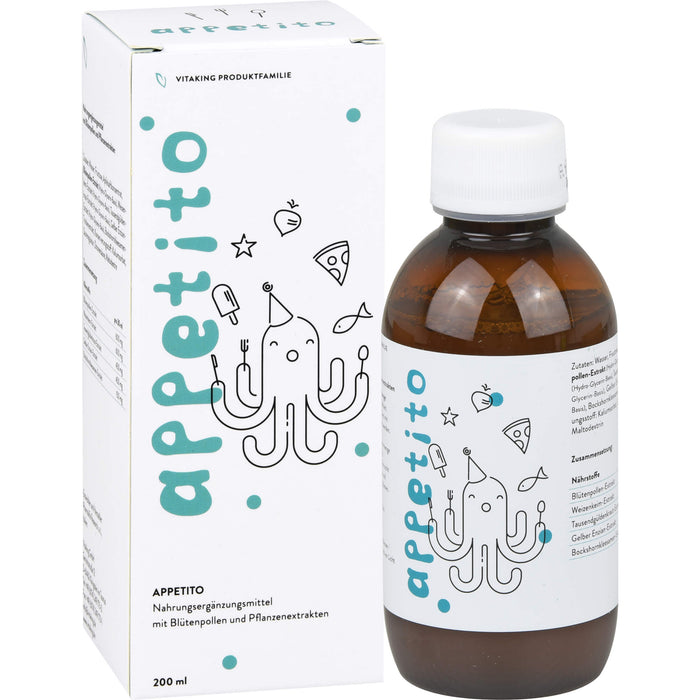 Appetito Sirup mit Blütenpollen und Pflanzennextrakten, 200 ml Solution