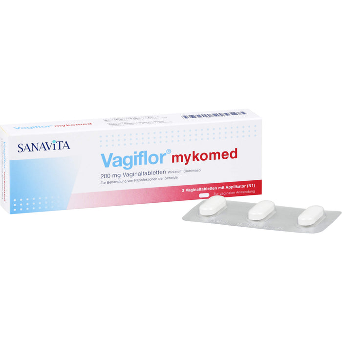 Vagiflor mykomed 200 mg Vaginaltabletten bei Pilzinfektionen der Scheide, 3 pc Tablettes