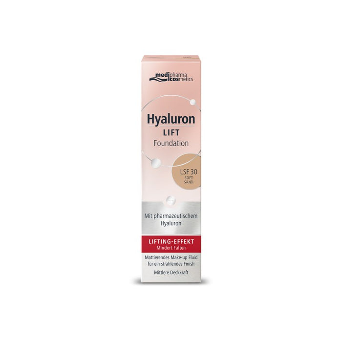 Medipharma Cosmetics Hyaluron Lift Foundation LSF 30 Soft Sand, 30 ml Creme