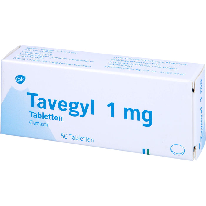 Tavegyl 1 mg Tabletten bei Allergien, 50 St. Tabletten