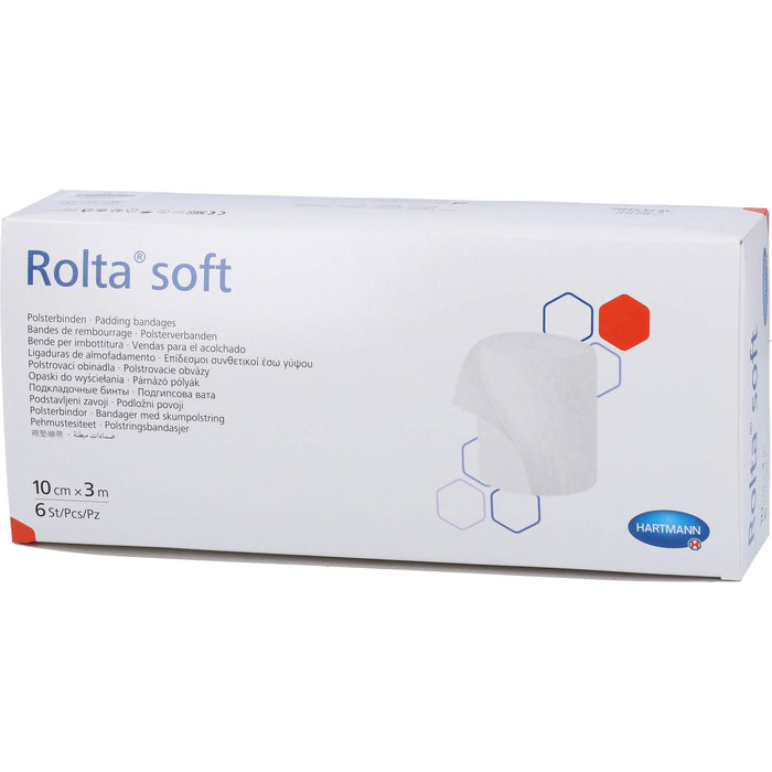 HARTMANN Rolta soft Synthetik-Wattebinden 10 cm x 3 m, 6 pcs. Bandage