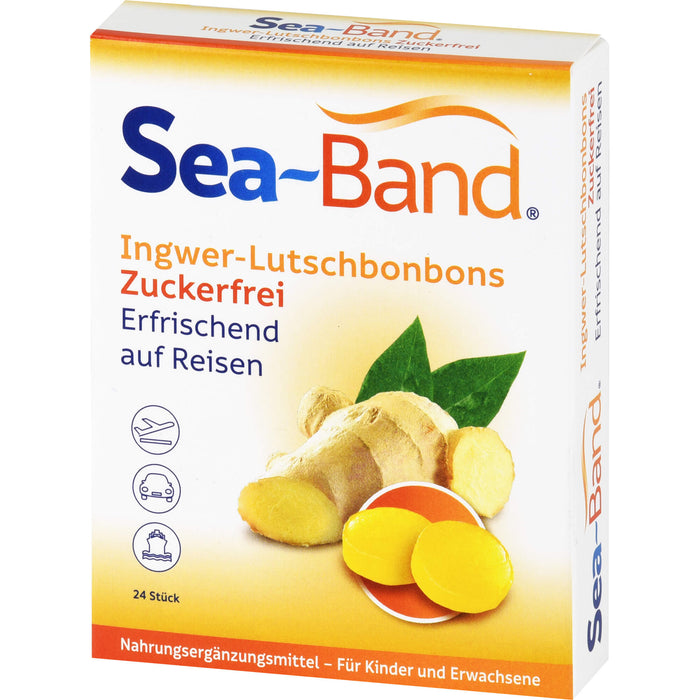 SEA-BAND Ingwer-Lutschbonbons zuckerfrei, 24 pc Bonbons