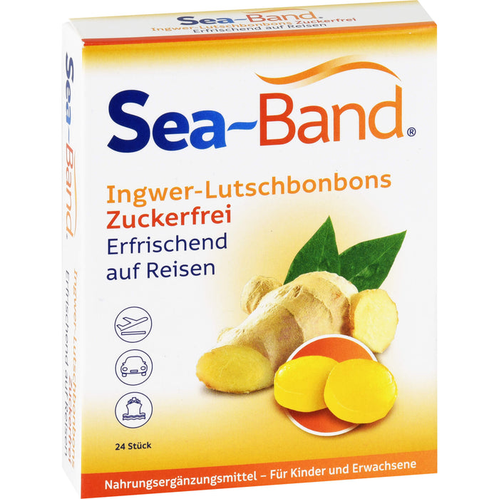 SEA-BAND Ingwer-Lutschbonbons zuckerfrei, 24 pc Bonbons