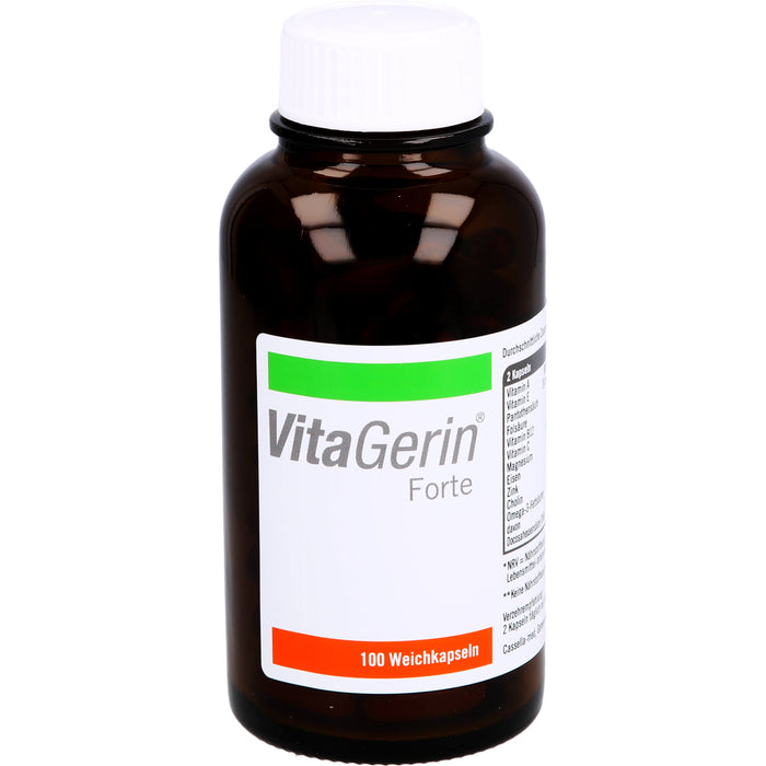VitaGerin Forte Weichkapseln zur Unterstützung der körperlichen und geistigen Leistungsfähigkeit, 100 St. Kapseln