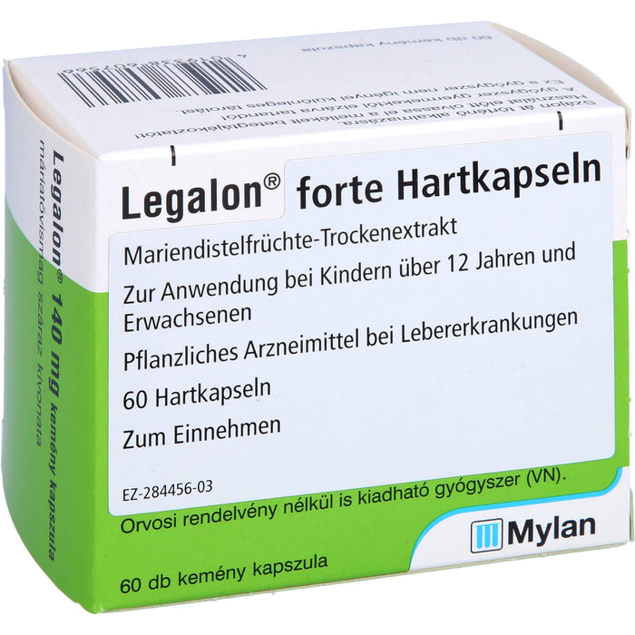 Legalon forte Eurim Hartkapseln bei Lebererkrankungen, 60 pcs. Capsules