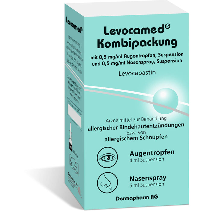 Levocamed® Kombipackung 0,5 mg/ml Augentropfen, Suspension 0,5 mg/ml Nasenspray, Suspension, 1 St KPG
