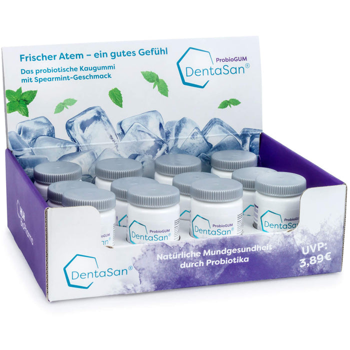 DentaSan ProbioGUM Spearmint probiotischer Kaugummi für die Mundflora, 30 St. Kaugummi