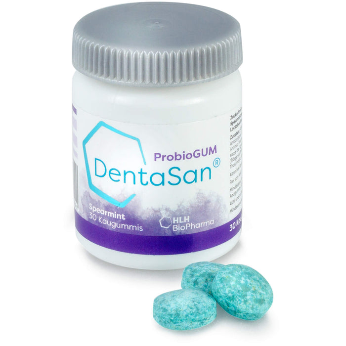 DentaSan ProbioGUM Spearmint probiotischer Kaugummi für die Mundflora, 30 pc Gomme à mâcher